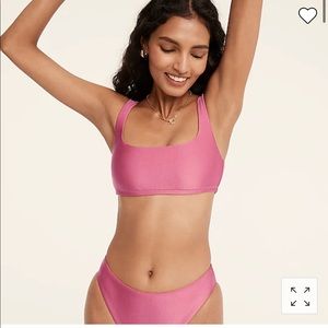 J. Crew Shiny Rose Pink Bikini - please see description for sizing details!